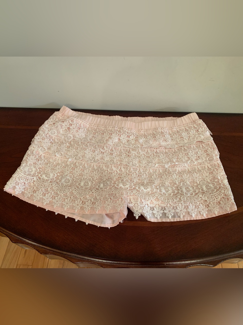 Hot & Delicious Light Pink Lace Shorts